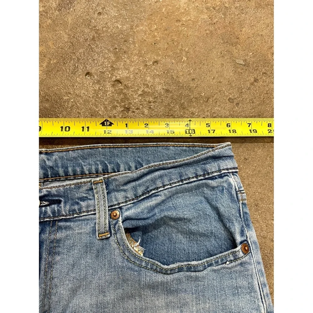 Levi's 513 Slim Straight Fit Jeans Mens 36x32 Blue Denim Cotton Stretch Mid Rise - Picture 16 of 16